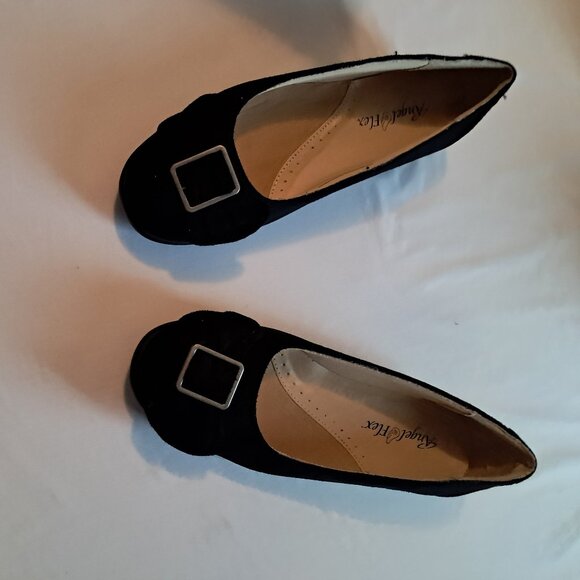 Angel Flex Black Casual Flats - Picture 1 of 7